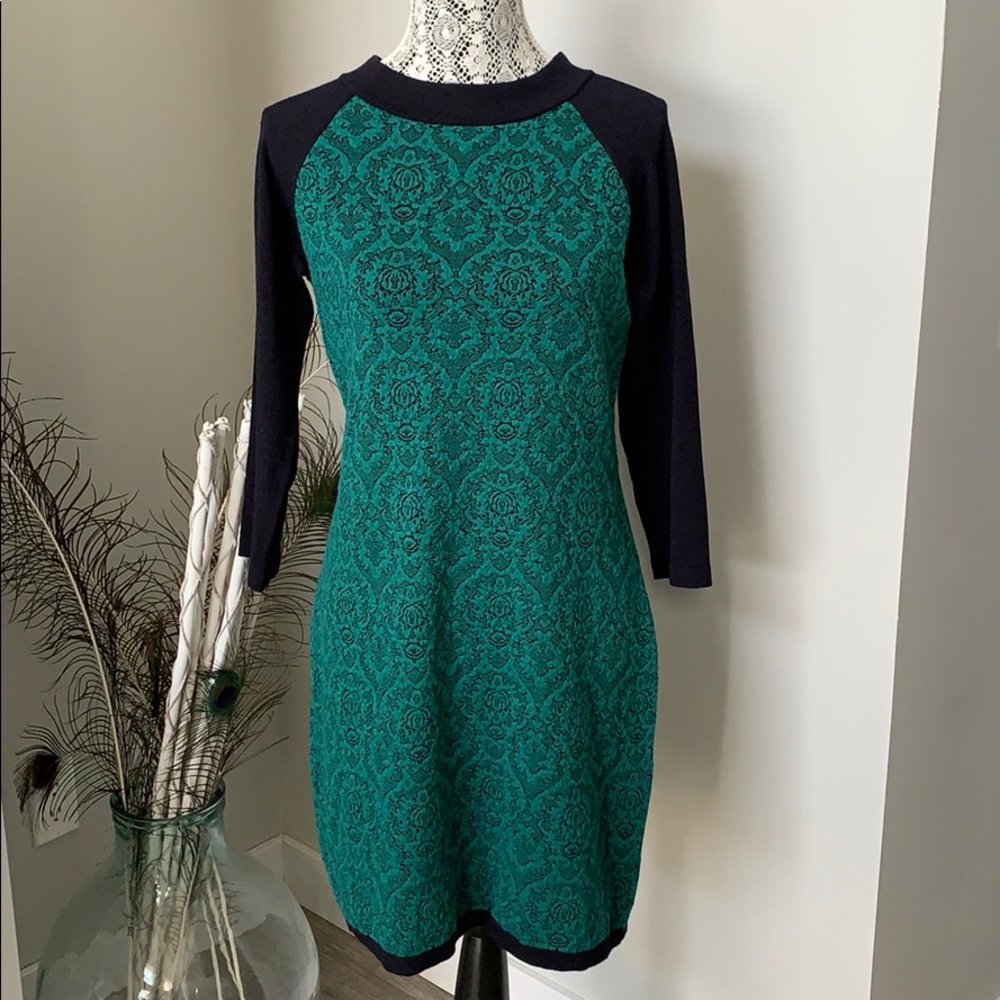 WEEKEND MAXMARA Knit Sweater Dress Navy Green